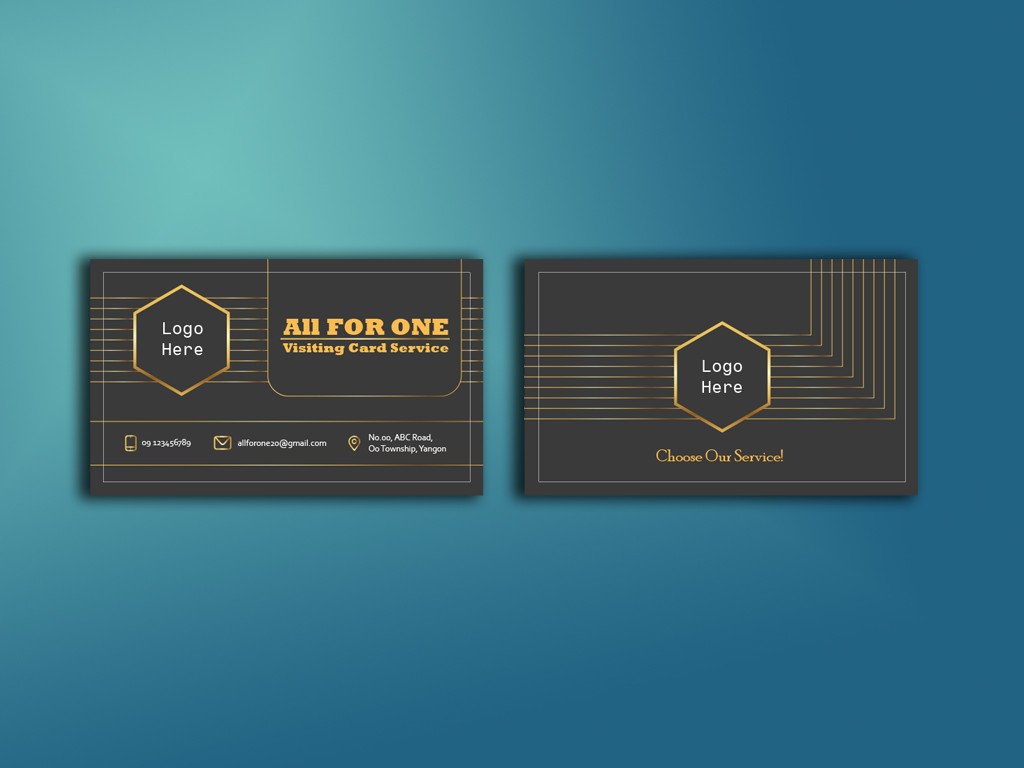 Business card design/Gold Grey Design